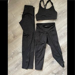 Old Navy Active Elevate Workout Set - Black Leopard